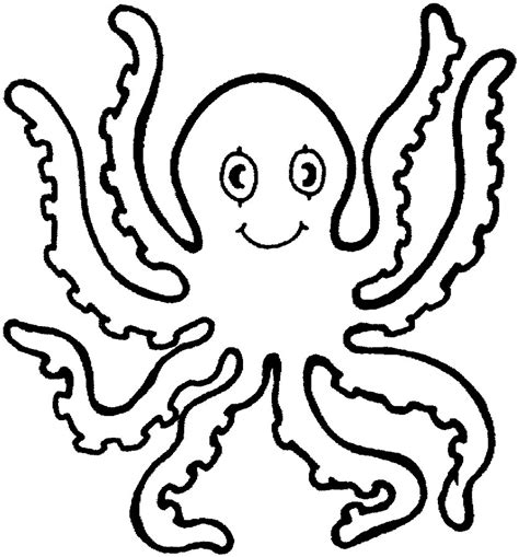 octopus clipart black and white